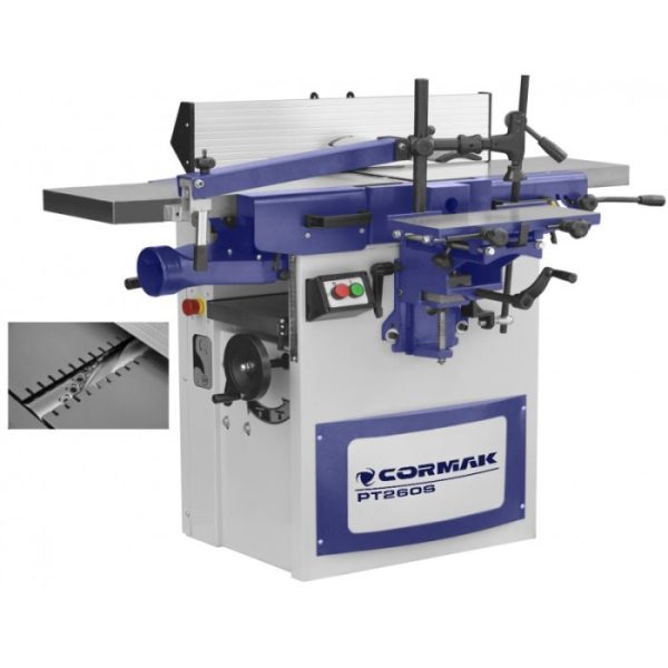 CORMAK PT260S - Raboteuse dégauchisseuse avec arbre hélicoïdal 400 V