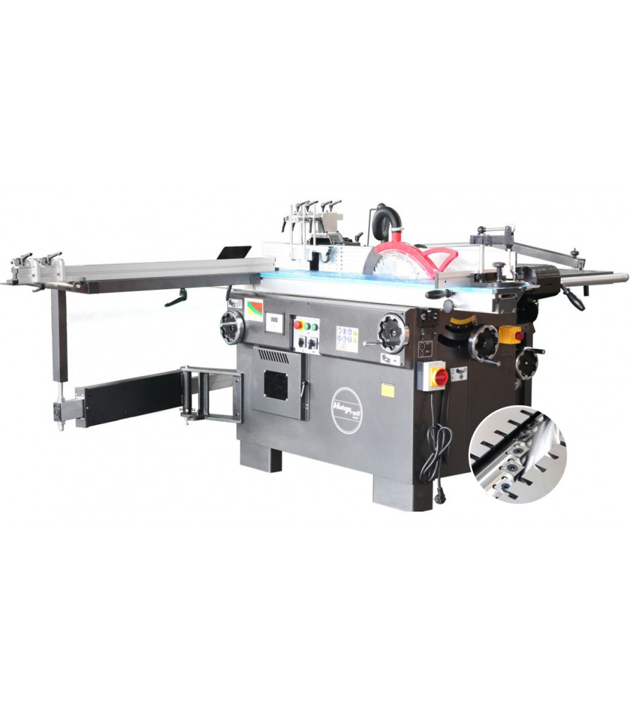 combine-a-bois-5-operations-holzprofi-maker-cb410-spiral-mono-arbre-helicoidal-230v(1) Combiné à bois 5 opérations avec chariot alu ras de lame 410mm monophasé CB410-SPIRAL-MONO